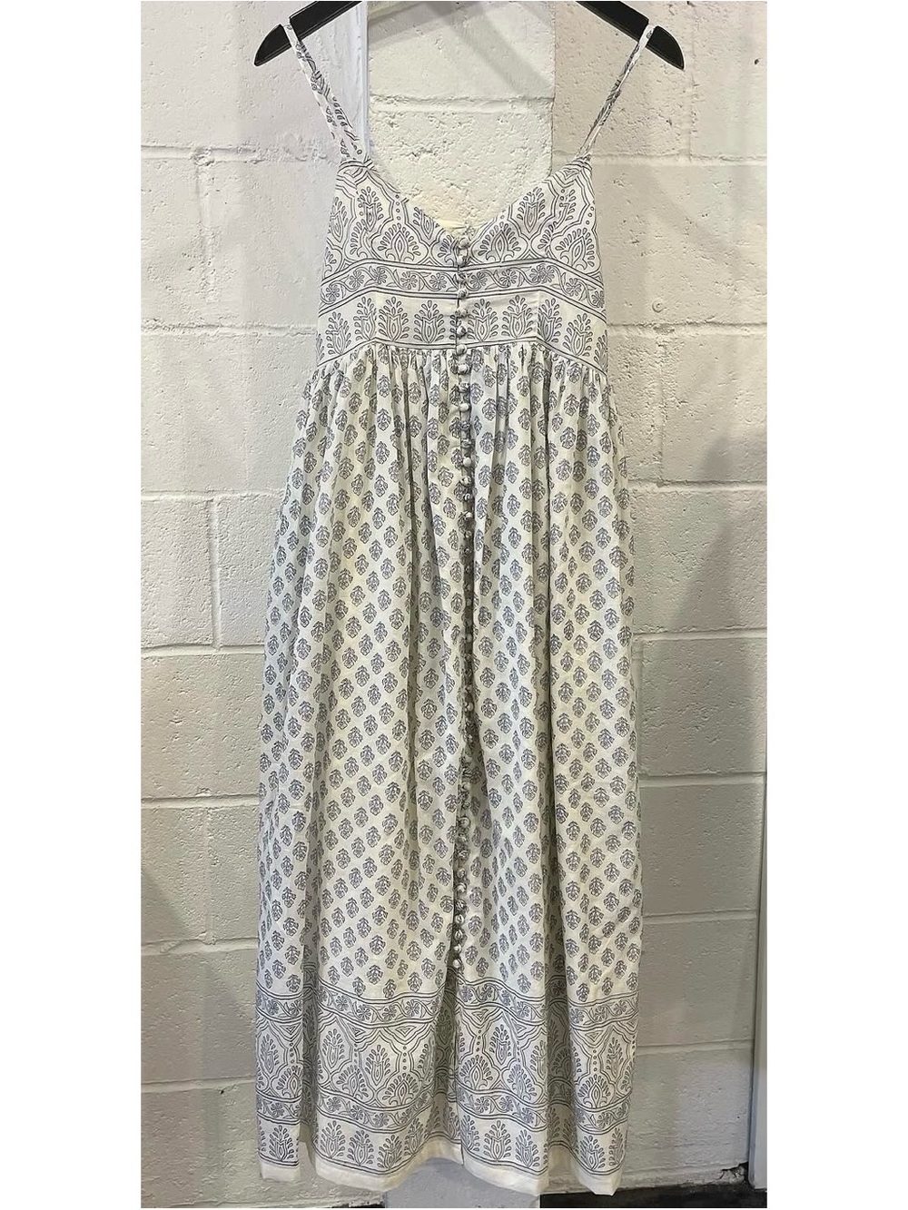 White & Gray Printed Maxi Dress - Unbranded